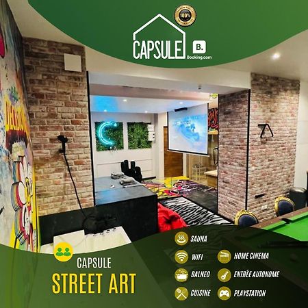 Capsule Street Art - Sauna- Jacuzzi - Playstation 5 - Billard - Netflix - Home Cinema - Terrasse Douai Exteriör bild