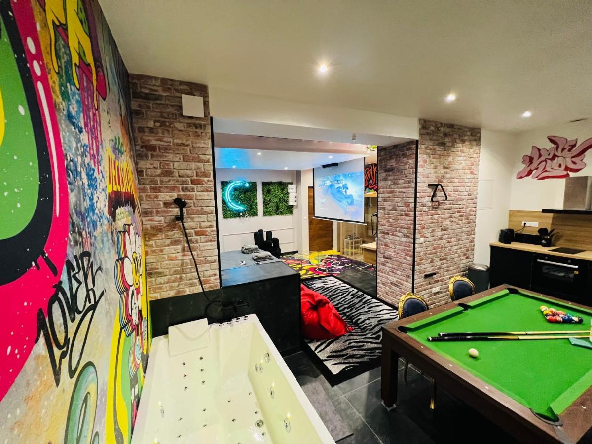 Capsule Street Art - Sauna- Jacuzzi - Playstation 5 - Billard - Netflix - Home Cinema - Terrasse Douai Exteriör bild
