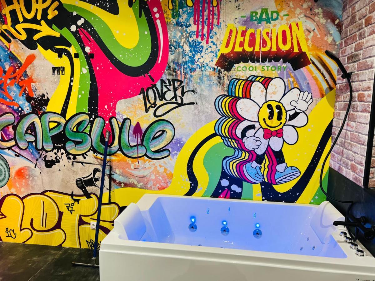 Capsule Street Art - Sauna- Jacuzzi - Playstation 5 - Billard - Netflix - Home Cinema - Terrasse Douai Exteriör bild