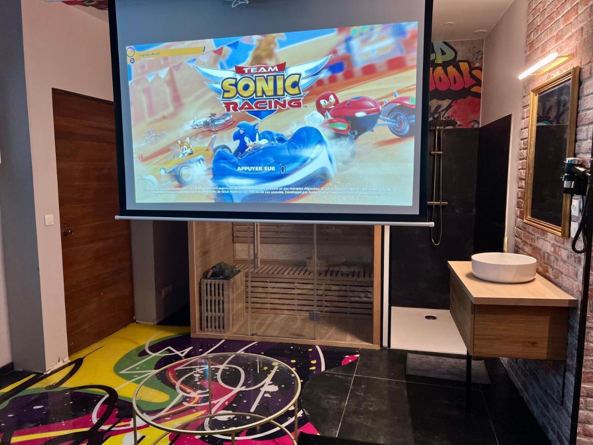 Capsule Street Art - Sauna- Jacuzzi - Playstation 5 - Billard - Netflix - Home Cinema - Terrasse Douai Exteriör bild